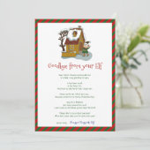 Invitation Enfants Christmas Elf Boy Adieu Lettre d'adieu Inv (Debout devant)