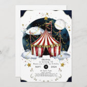 Invitation Enfants Cirque Céleste Anniversaire (Devant / Derrière)