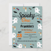 Invitation Enfants citrouilles éffrayants halloween 1er anniv (Devant)