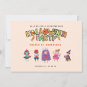 Invitation Enfants Coloré Halloween Costume Party (Devant)