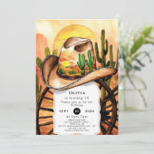 Invitation Enfants colorés Cowboy Anniversaire (Debout devant)