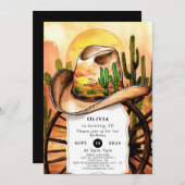 Invitation Enfants colorés Cowboy Anniversaire (Devant / Derrière)