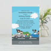 Invitation Enfants Conduits par la fête de graduation (Debout devant)