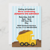 Invitation Enfants Construction Anniversaire (Devant)