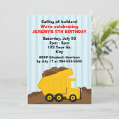 Invitation Enfants Construction Anniversaire (Debout devant)