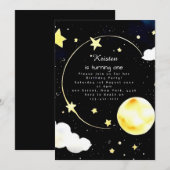 Invitation Enfants cosmiques mignons Anniversaire (Devant / Derrière)