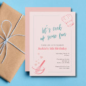 Invitation Enfants Cuisine Baking Anniversaire Fête Invitatio