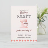 Invitation Enfants Cuisine Baking Anniversaire Fête Invitatio (Debout devant)