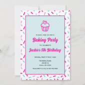 Invitation Enfants Cuisine Baking Anniversaire Fête Invitatio (Devant)