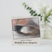 Invitation Enfant's Custom Birthday Siamese Kitten Sleepover (Debout devant)