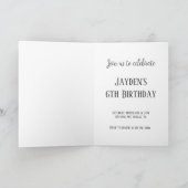 Invitation Enfants Cute Dinosaur Thème Anniversaire (Intérieur)