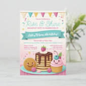 Invitation Enfants Cute Rise and Shire Breakfast Anniversaire (Debout devant)