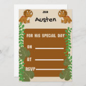 Invitation Enfants d'anniversaire (Devant / Derrière)