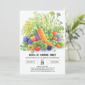 Invitation Enfants de la récolte de carottes (Debout devant)