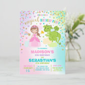 Invitation Enfants de mêmes parents d'invitation (Debout devant)