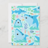 Invitation Enfants De Merci De Requin Fin Tastique Sous La Me (Dos)