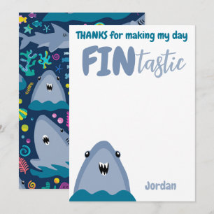 Invitation Enfants De Merci De Requin Fin Tastique Sous La Me