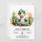 Invitation Enfants de serpent simple Anniversaire (Devant)