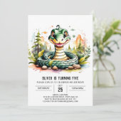 Invitation Enfants de serpent simple Anniversaire (Debout devant)