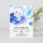 Invitation Enfants Digital Kitty Anniversaire (Debout devant)