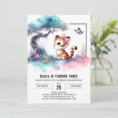 Invitation Enfants Digital Tiger Anniversaire (Debout devant)