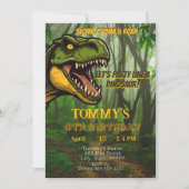 Invitation Enfants Dinosaure Personnalisé Anniversaire (Devant)