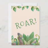 Invitation Enfants dinosaures 4e anniversaire (Dos)