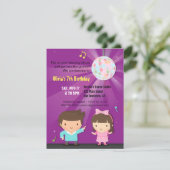 Invitation Enfants Disco Ball Groove Dance Anniversaire Fête  (Debout devant)