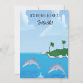 Invitation Enfants Dolphin Beach fête d'anniversaire (Devant)