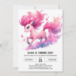 Invitation Enfants Élégants Anniversaire du Cheval
