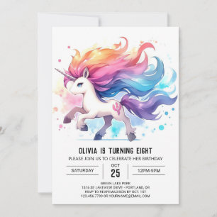 Invitation Enfants Élégants Cheval Anniversaire