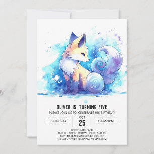 Invitation Enfants Enchanted Fox Anniversaire