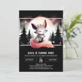 Invitation Enfants Enchanted Wolf Anniversaire (Debout devant)