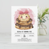 Invitation Enfants enchantés Aquarelle Cookies Anniversaire (Debout devant)