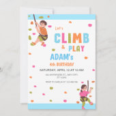 Invitation Enfants Escalades fête d'anniversaire (Devant)
