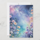 Invitation Enfants Espace Fleur thème Anniversaire Fête (Dos)