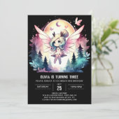 Invitation Enfants Fée simple Anniversaire (Debout devant)