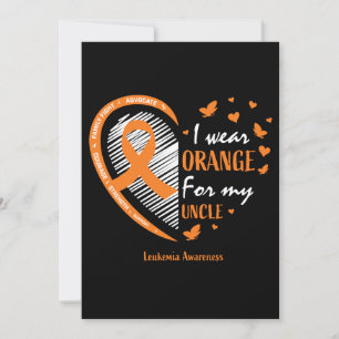 Invitation Enfants Femmes Je Porte Orange Pour Mon Oncle Leuc