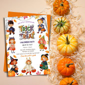 Invitation Enfants fête d'Halloween "des bonbons ou un sort" 
