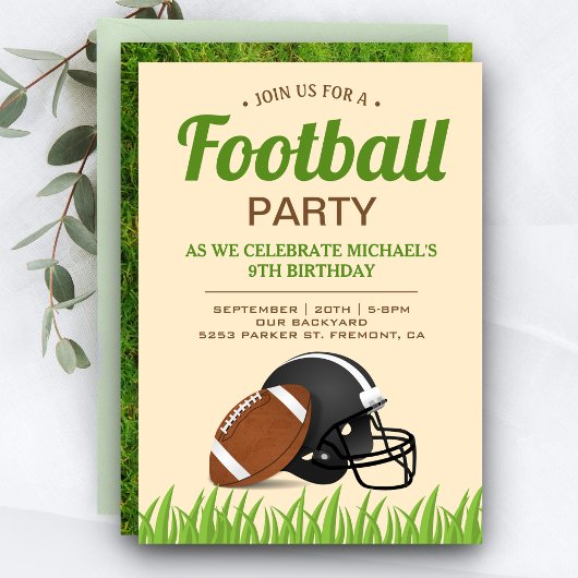 Invitation Enfants Football fête d'anniversaire