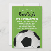 Invitation Enfants Football fête d'anniversaire | Blue Jersey (Dos)