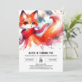 Invitation Enfants Fox Anniversaire (Debout devant)