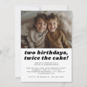 Invitation Enfants frères et soeurs fête d'anniversaire Photo (Devant)