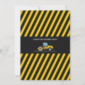 Invitation Enfants garçons Anniversaire de la fête de constru (Dos)