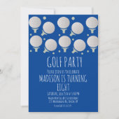 Invitation Enfants Golf Balls Anniversaire Fête Green Invitat (Devant)
