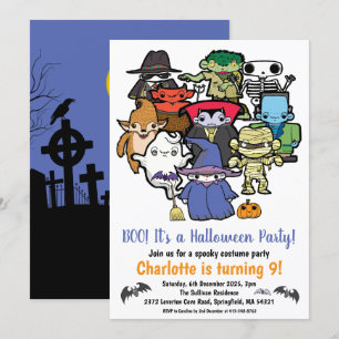 Invitation Enfants Halloween Anniversaire