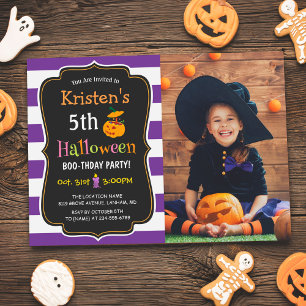 Invitation Enfants Halloween Anniversaire Costume de fête Pho