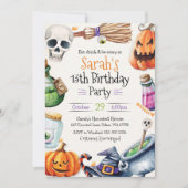 Invitation Enfants Halloween Anniversaire Invitation, Costume (Devant)