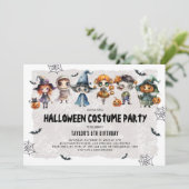 Invitation Enfants Halloween Costume amusant Anniversaire (Debout devant)