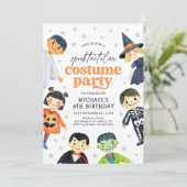 Invitation Enfants Halloween Costume fête Anniversaire (Debout devant)